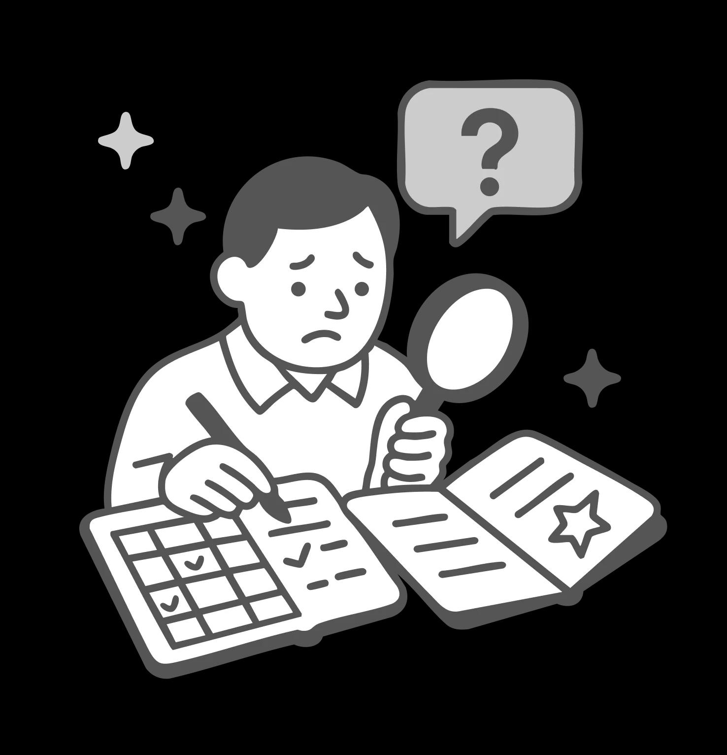 관리형 독서실 도입 전 문제점 - 수기로 기록하던 상벌점 내역